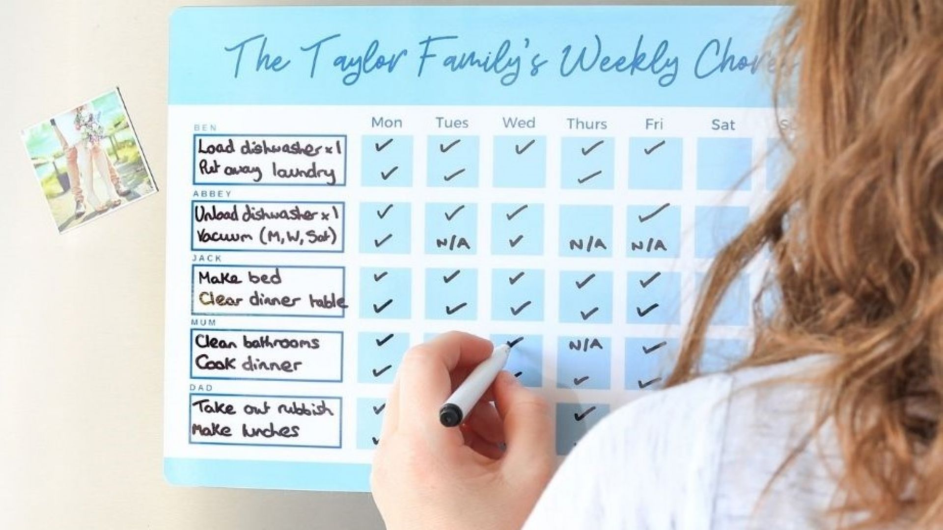 How to use a  Family Chore Chart