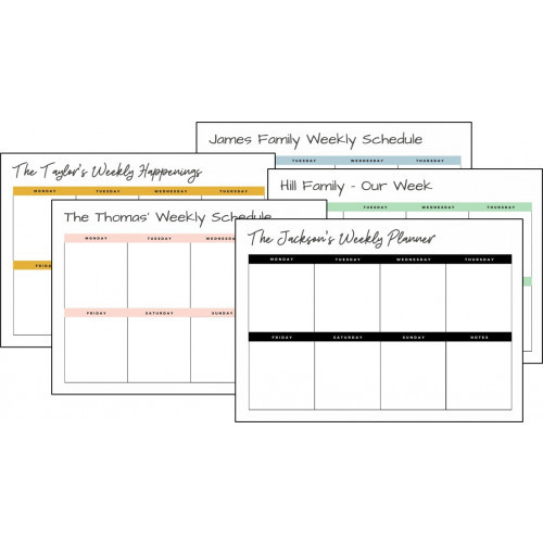 Weekly Planner Personalised | Weekly Schedule