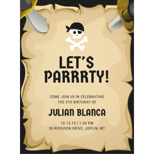 Pirate Party Invite