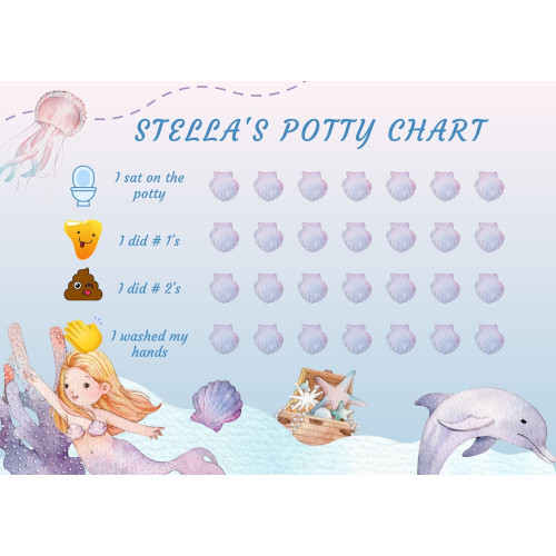 toilet training chart mermaid